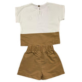 Minimum Complete 2 Piece Shirt-Bermuda White/Beige For Newborn