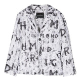 John Richmond Solid Color Jacket With Logo Buttons White For Boys