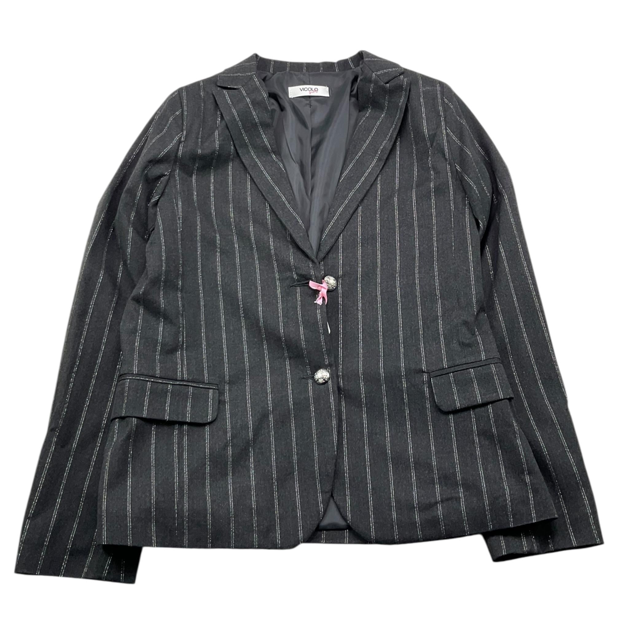 VICOLO giacca tinta unita con fantasia a righe Grigio per Neonata 3141J00130NX GRIGIO VICOLO 