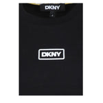 Dkny T-Shirt Girocollo Tinta Unita con Stampa per Bambino D62300 NERO DKNY 