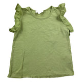 Babe &amp; Tess Solid Color Crew Neck Green Tank Top For Girls