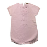 Wedoble Solid Color Pink Half Sleeve Romper For Baby Girl