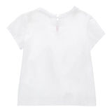 Monnalisa T-Shirt Girocollo Tinta Unita Stampa  per Neonata 39E601X BIANCO MONNALISA 