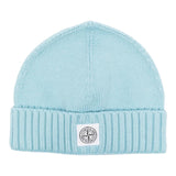 STONE ISLAND cappello tinta unita con logo Azzurro per Bambino 8116N04Z4 AZZURRO STONE ISLAND 