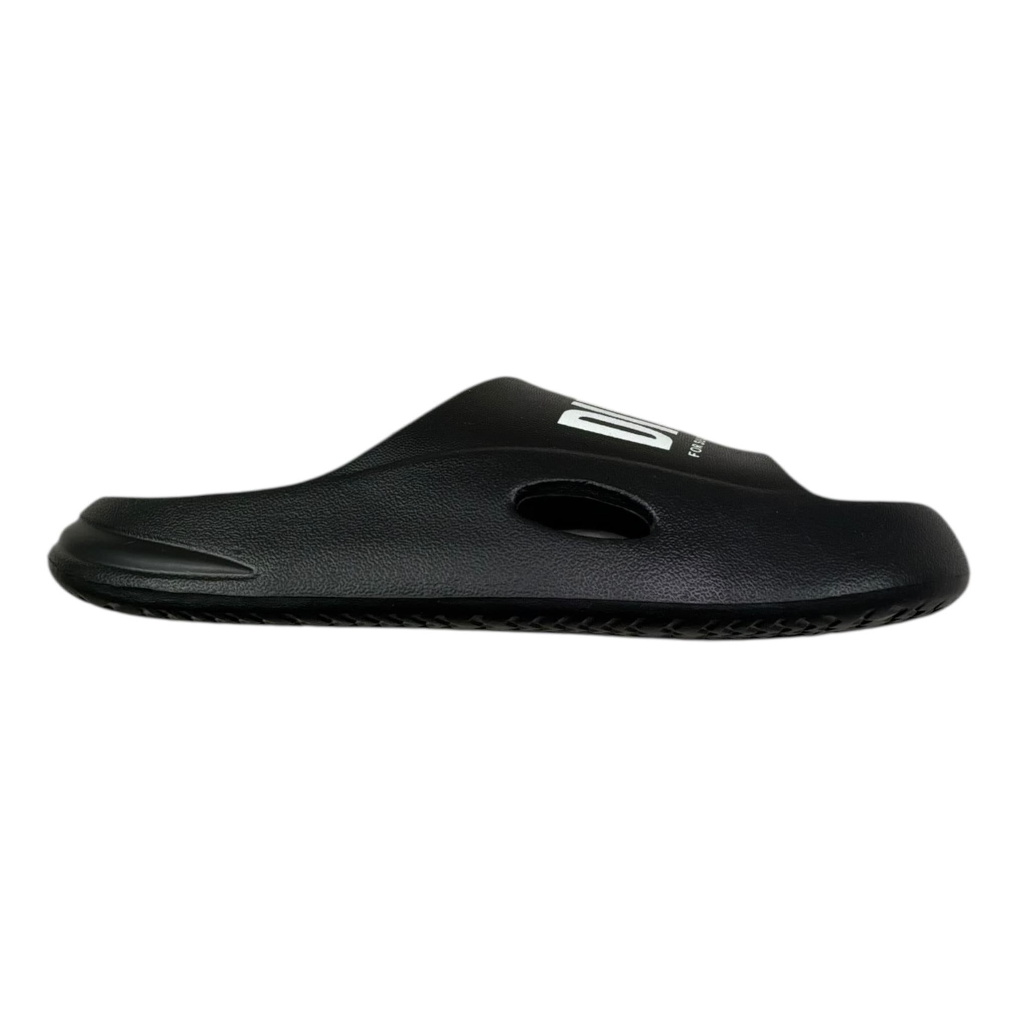 Diesel Ciabatta Tinta Unita con Logo per Bambino BC0536 NERO DIESEL 