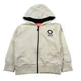 Suns Felpa tinta unita con Zip E Cappuccio Panna per Bambino MFS5104UX PANNA SUNS 