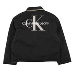 CALVIN KLEIN giubbino tinta unita con colletto e bottoni e logo reversibile Nero/beige per Bambino I0IU00541 NERO/BEIGE CALVIN KLEIN 