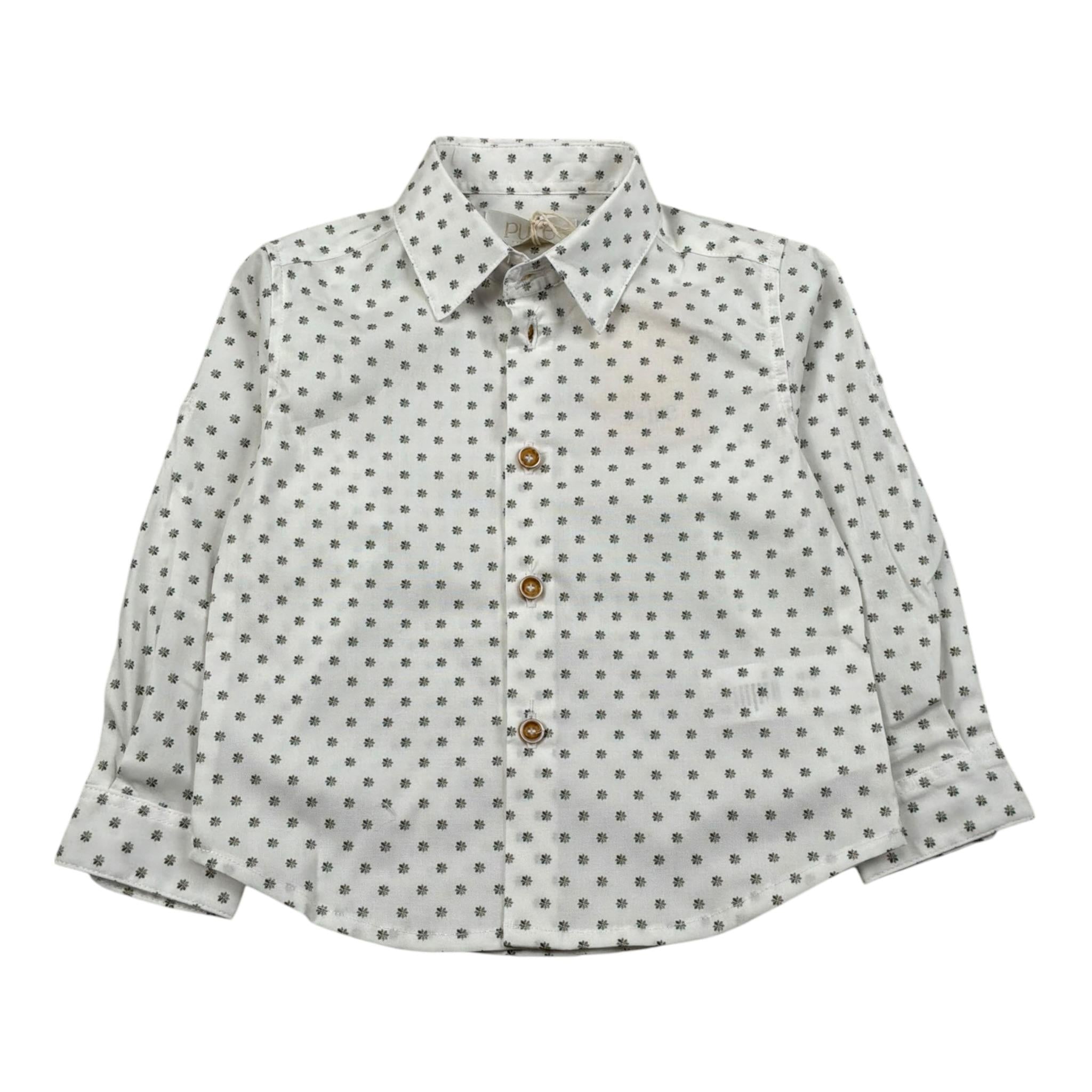 Pure Firenze Camicia Manica Lunga Fantasia A Righe per Neonato PC03177X BIANCO PURE FIRENZE 