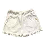 Tartine Et Chocolat Solid Color Shorts With Elastic Waist White For Baby Girls