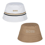 Boss Reversible Fisherman Hat White/Beige For Kids