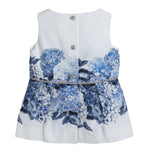 Monnalisa Top Giromanica Tinta Unita con Stampa In Contrasto per Bambina 717303 BIANCO MONNALISA 