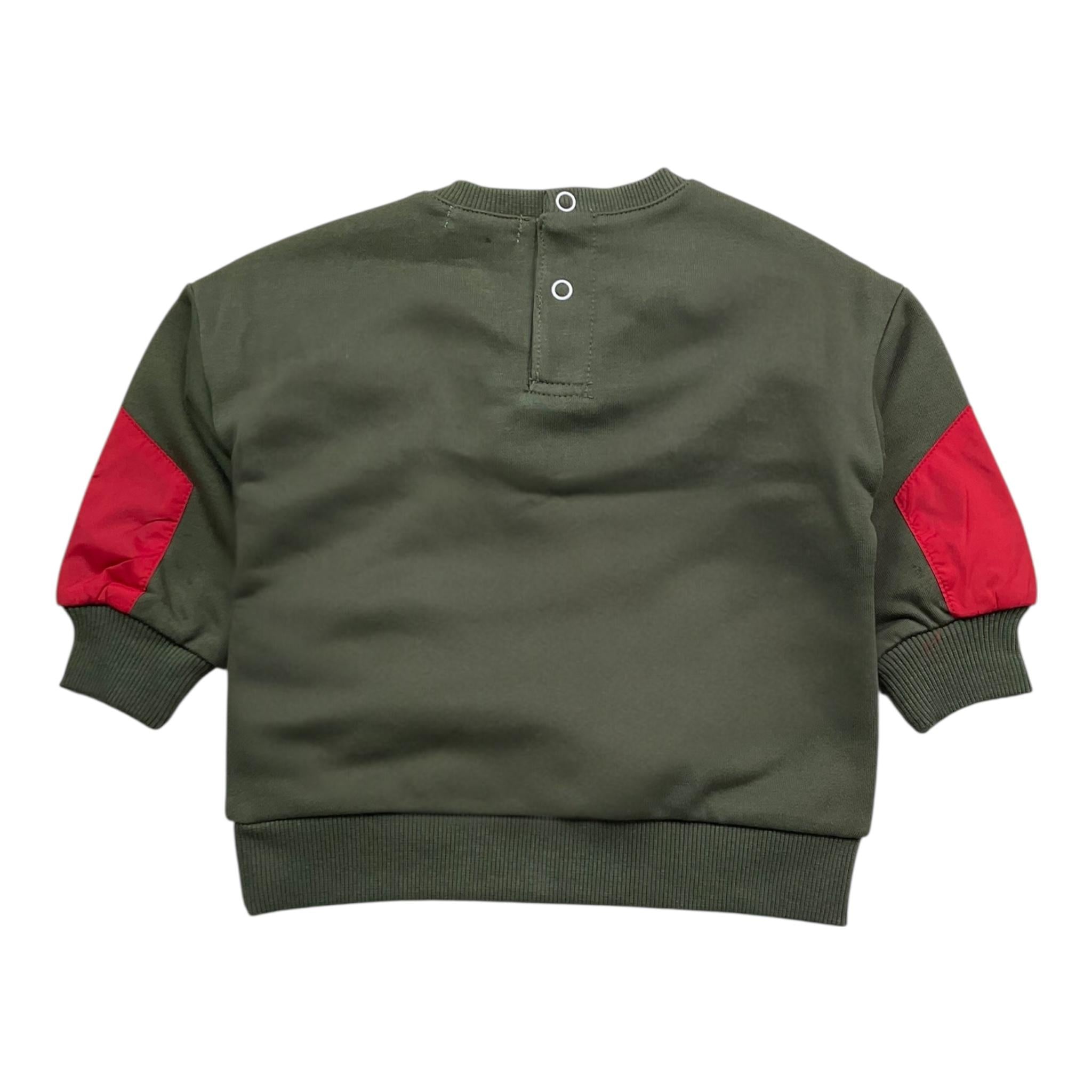 Y-CLU felpa tinta unita con taschino Verde per Neonato BYN10731 VERDE Y-CLU 