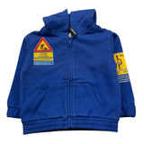 DOLCE & GABBANA felpa con zip e cappuccio tinta unita con stampa Blu per Neonato L1WBE BLU DOLCE & GABBANA 