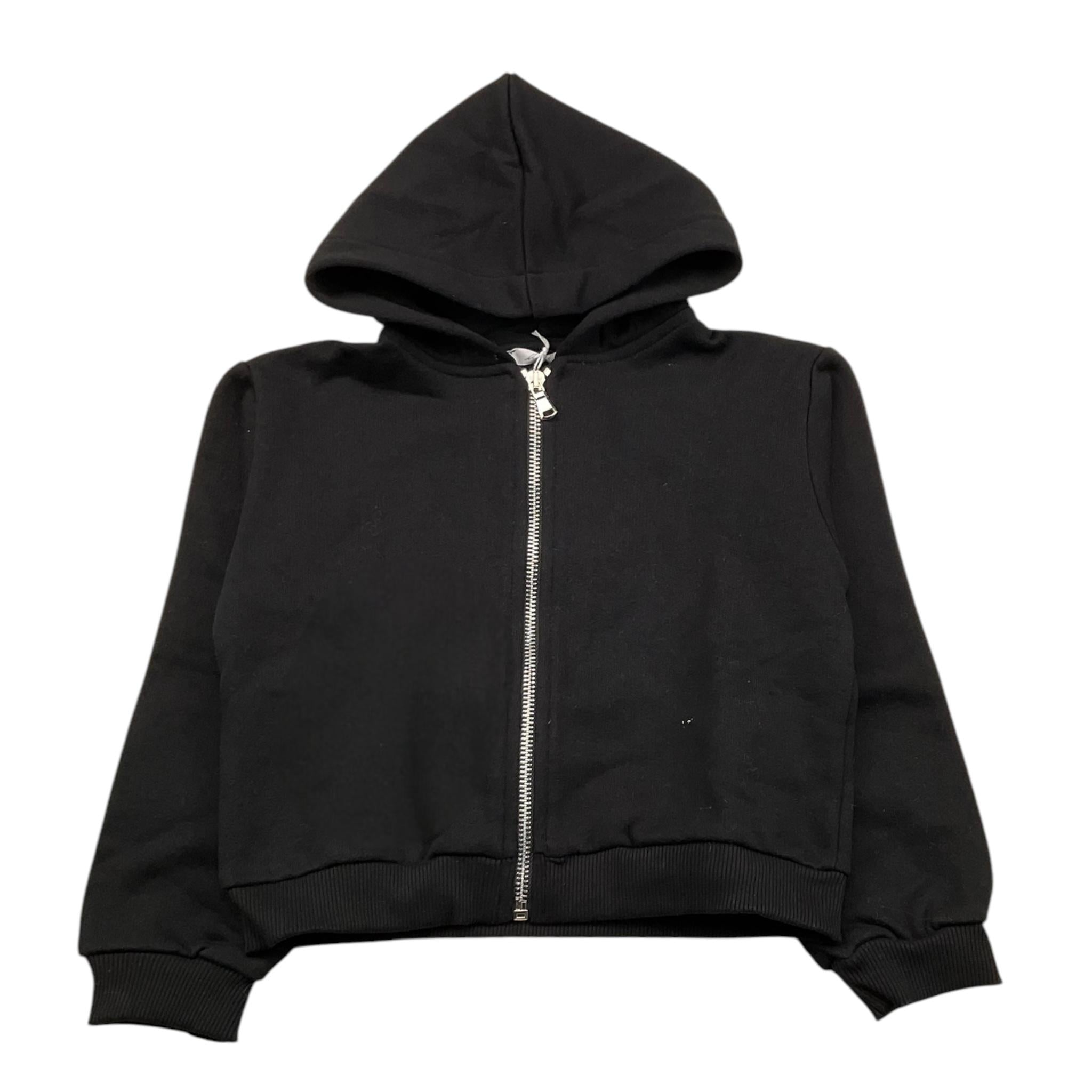 U+è BY MISS GRANT felpa con zip e cappuccio tinta unita Nero per Neonata UE1618N NERO U+è BY MISS GRANT 