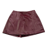 DIXIE short in ecopelle tinta unita con elastico in vita Bordeaux per Bambina RE01200G67X BORDEAUX DIXIE 