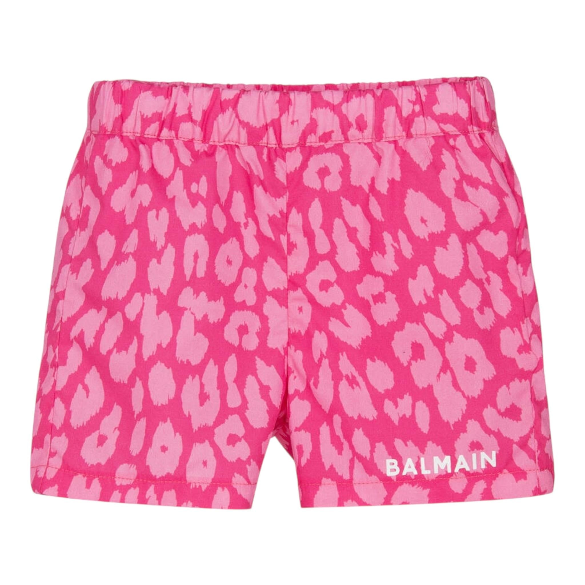 Balmain Short Tinta Unita con Fantasia per Bambina BS6139 FUXIA BALMAIN 