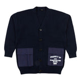 N°21 Blue V-Neck Solid Color Cardigan For Boys