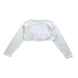 Baby A. Plain White Shrug For Baby Girl