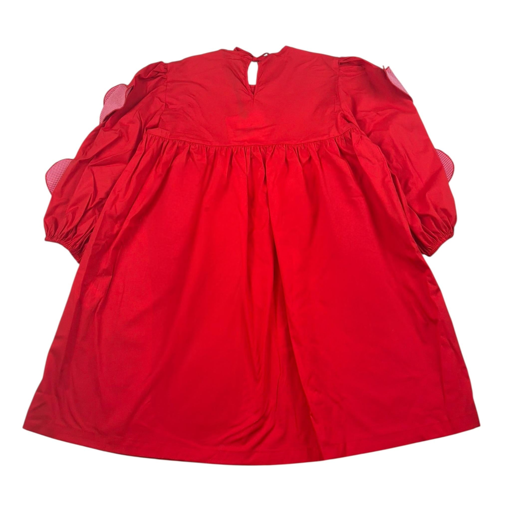 Piccola Ludo Abito Manica Lunga Tinta Unita per Bambina BS10WB082 ROSSO PICCOLA LUDO 