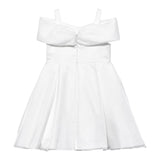 Abel & Lula Abito Giromanica Tinta Unita per Bambina 5031 BIANCO ABEL & LULA 