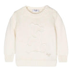 IL GUFO maglia tinta unita con ricami Panna per Neonato A24MA451EM109 PANNA IL GUFO 