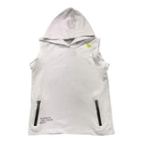 Yours Solid Color Sleeveless Hoodie With White Hood For Boys