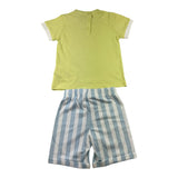 Chicco Complete 2 Piece T-Shirt-Bermuda Two-Tone Green/Blue For Newborn