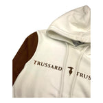 TRUSSARDI felpa chiusa con cappuccio tinta unita con maniche in contrasto Panna per Bambino TBA25031FE PANNA TRUSSARDI 