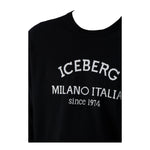 ICEBERG maglia girocollo tinta unita con logo Nero per Bambino MGICE5317J NERO ICEBERG 