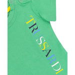 Trussardi T-Shirt Girocollo Tinta Unita con Logo per Neonato TIP24069TSX VERDE TRUSSARDI 
