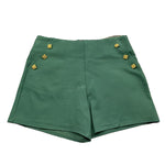 FUN & FUN short tinta unita cn bottoni in contrasto Verde per Bambina FCBSO00128 VERDE FUN & FUN 