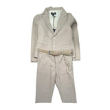 Please Completo 3 Pezzi Giacca-Pantalone-Cintura per Bambino EB00000673 BEIGE PLEASE 