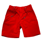 Jeckerson Bermuda Solid Color With Elastic Waist Red For Newborn