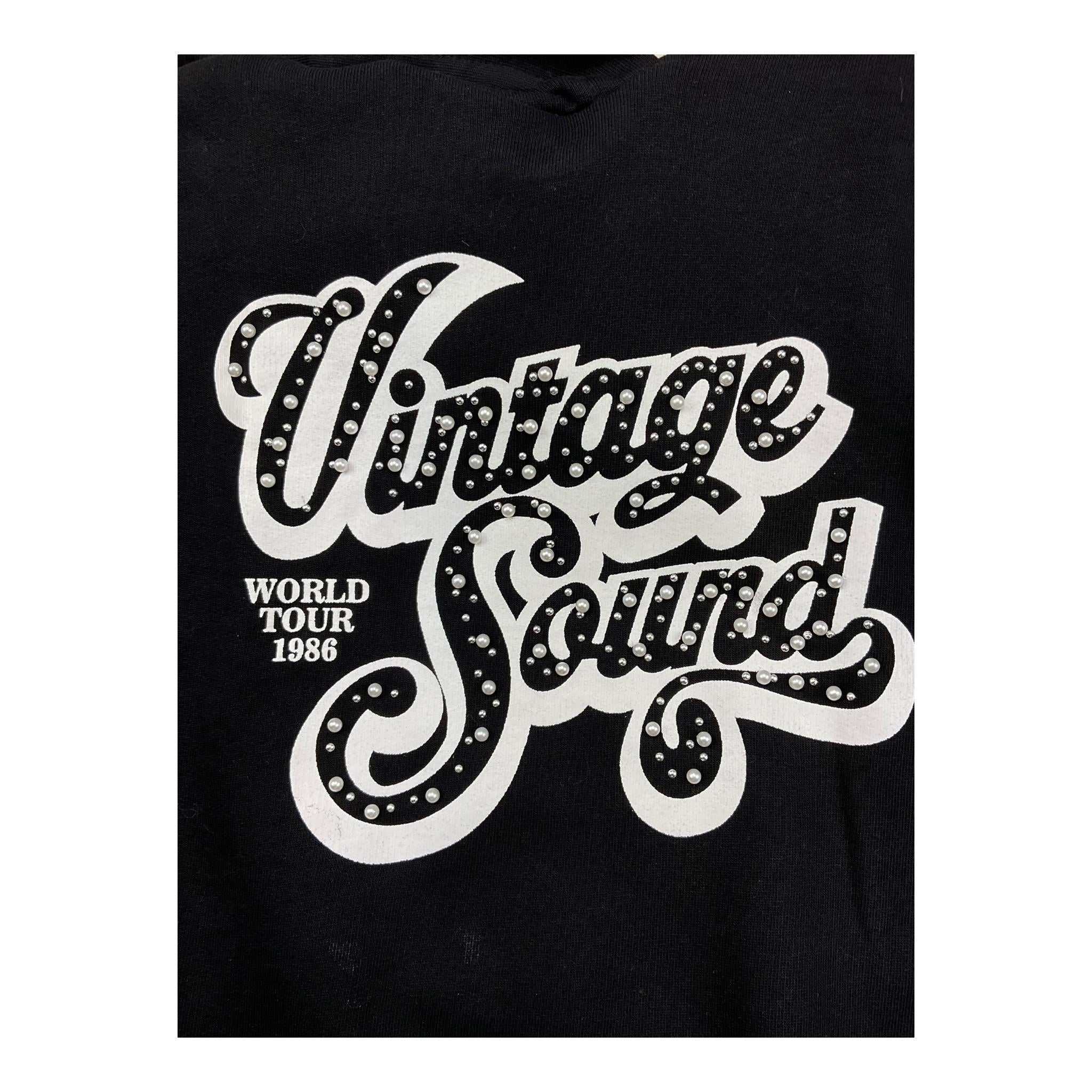 NAICE abito tinta unita modello felpa con stampa Nero per Bambina 27219 NERO NAICE 