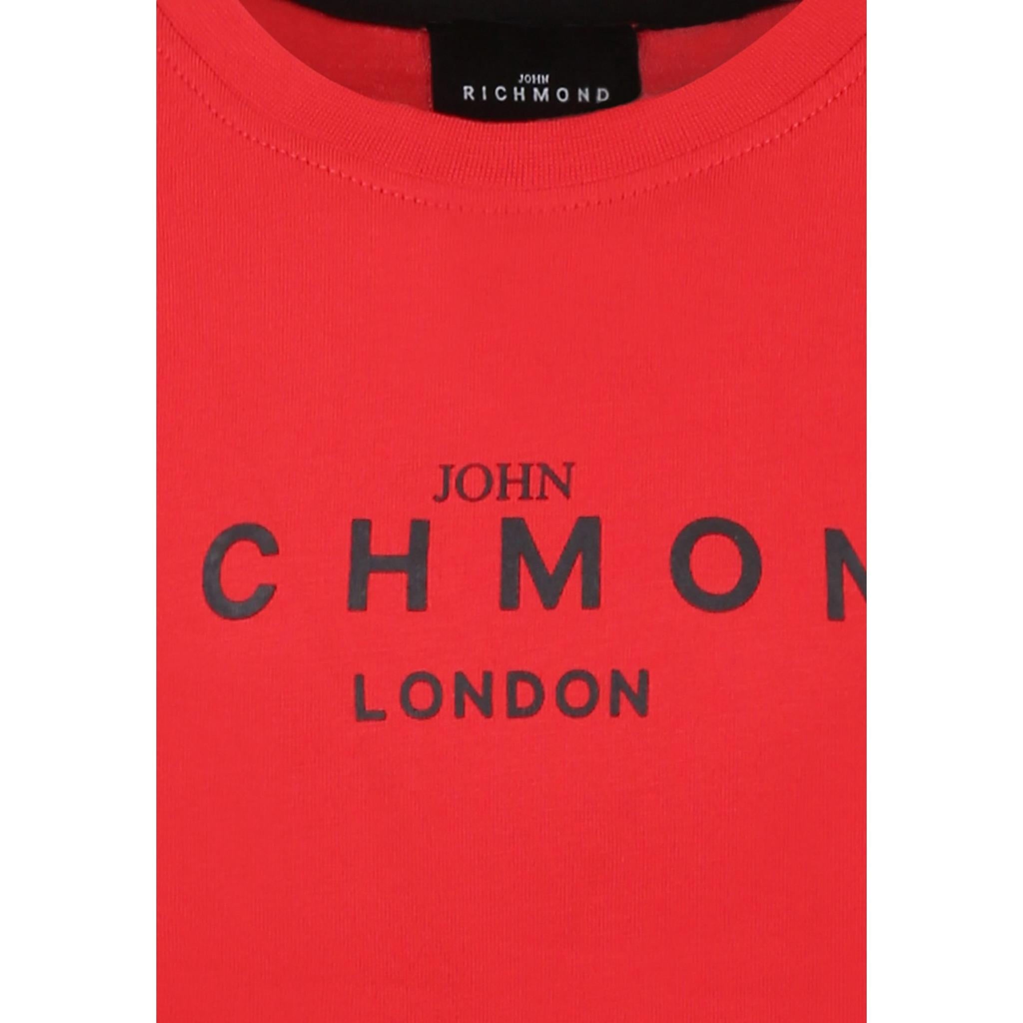 John Richmond T-Shirt Girocollo tinta unita con Stampa Rosso per Bambino RBP25003TSXXX ROSSO JOHN RICHMOND 