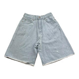 Maison Margiela Ripped Denim Shorts Solid Color Light Blue For Girls