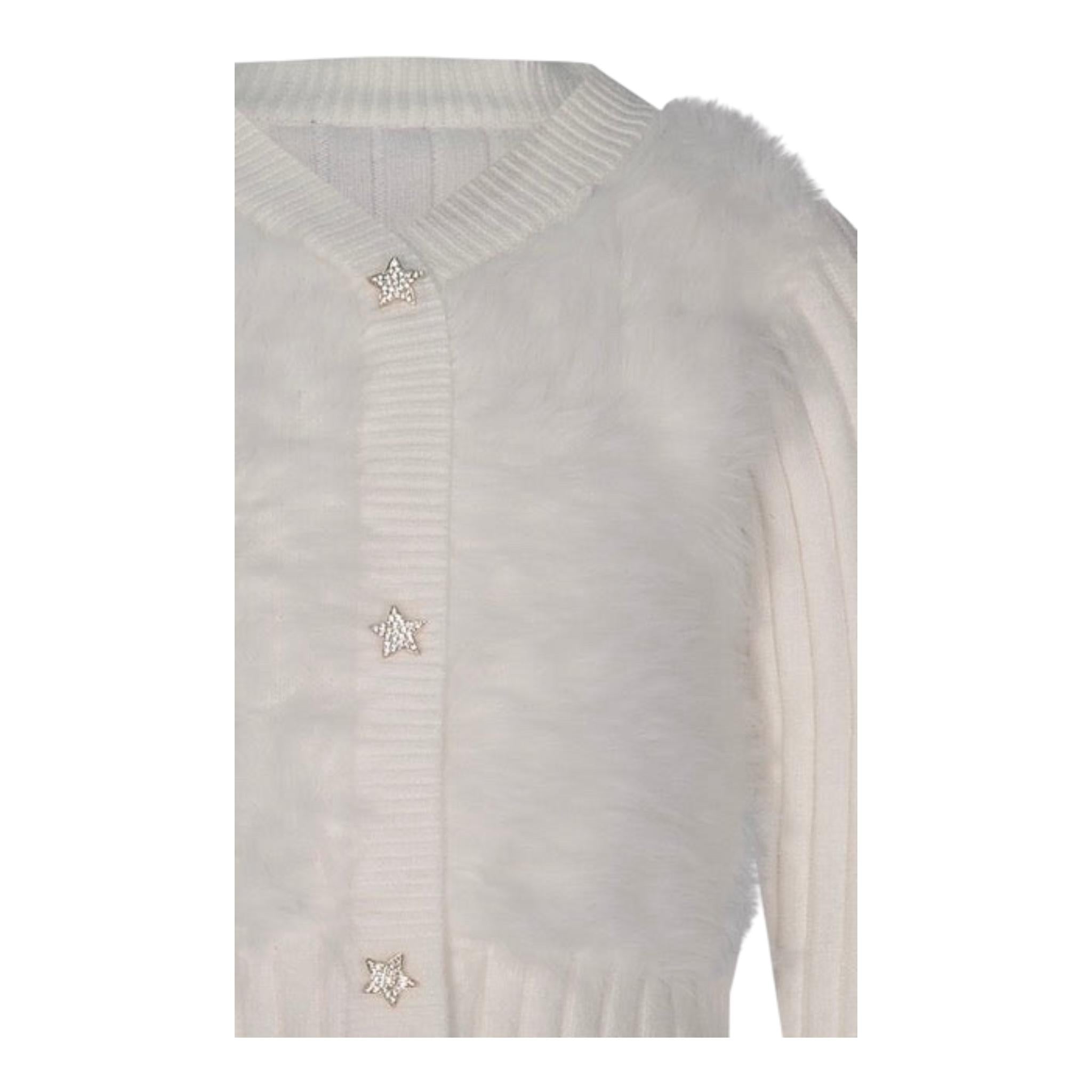 MARC ELLIS maglia tinta unita con bottoni stelle Bianco per Bambina JMJSW00106 BIANCO MARC ELLIS 