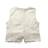 Marc Ellis Plain Waistcoat With Glitter Buttons White For Girls