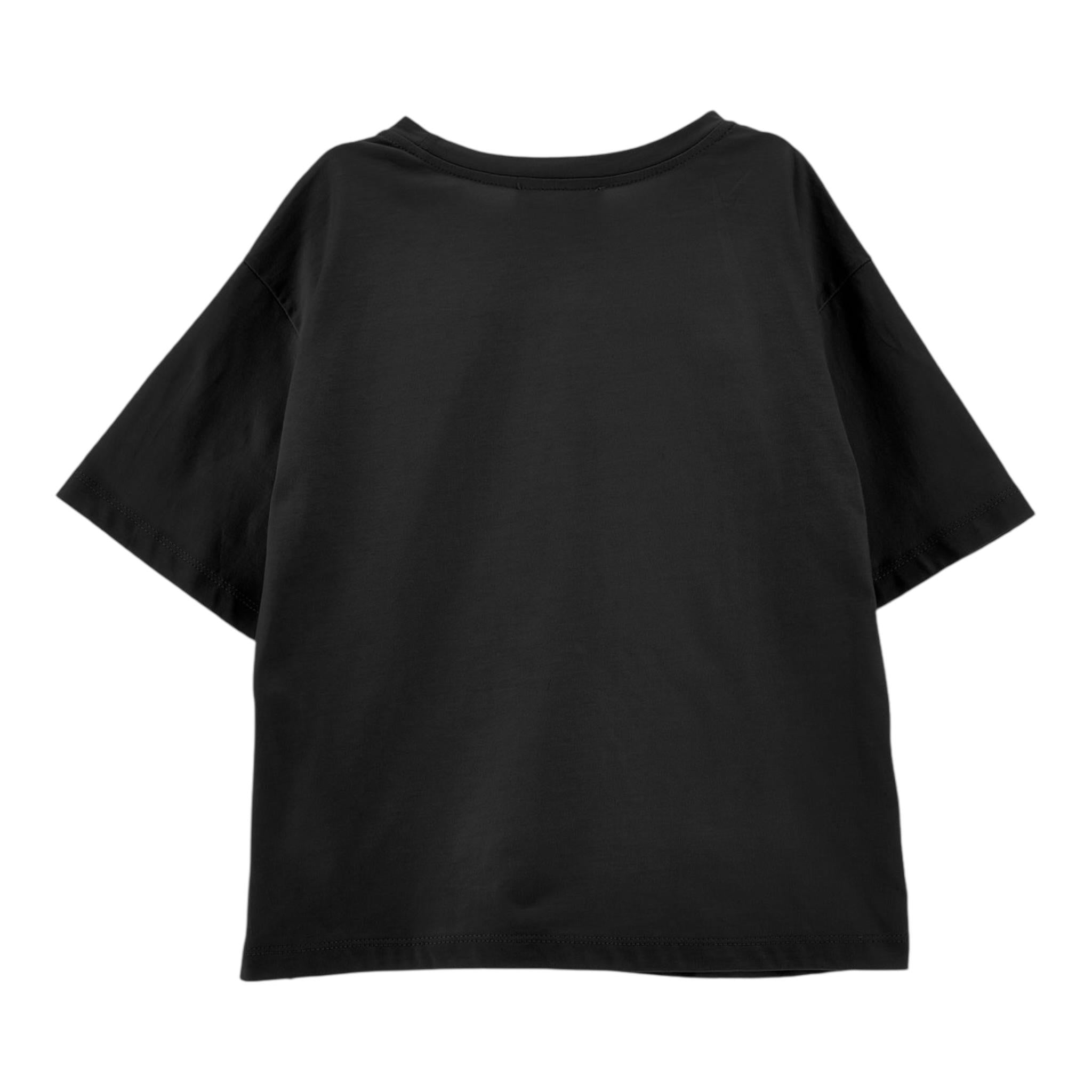 Philosophy T-Shirt Girocollo Tinta Unita con Stampa per Bambina I1E605XXX NERO PHILOSOPHY 