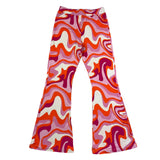 Saint Barth Flared Trousers Multicolor Print Fantasy For Girls