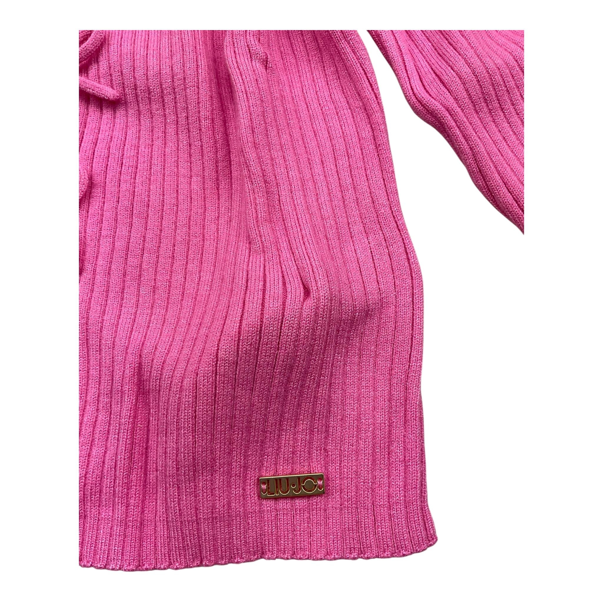 LIU JO cardigan tinta unita con applicazioni fiocchi Rosa per Bambina KF4038X ROSA LIU JO 