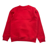 MOUSSE felpa tinta unita girocollo con stampa Rosso per Bambino KFG371R ROSSO MOUSSE 