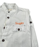 Siviglia Camicia Manica Lunga Tinta Unita con Collo Coreano per Neonato SVNSH17275 BIANCO SIVIGLIA 