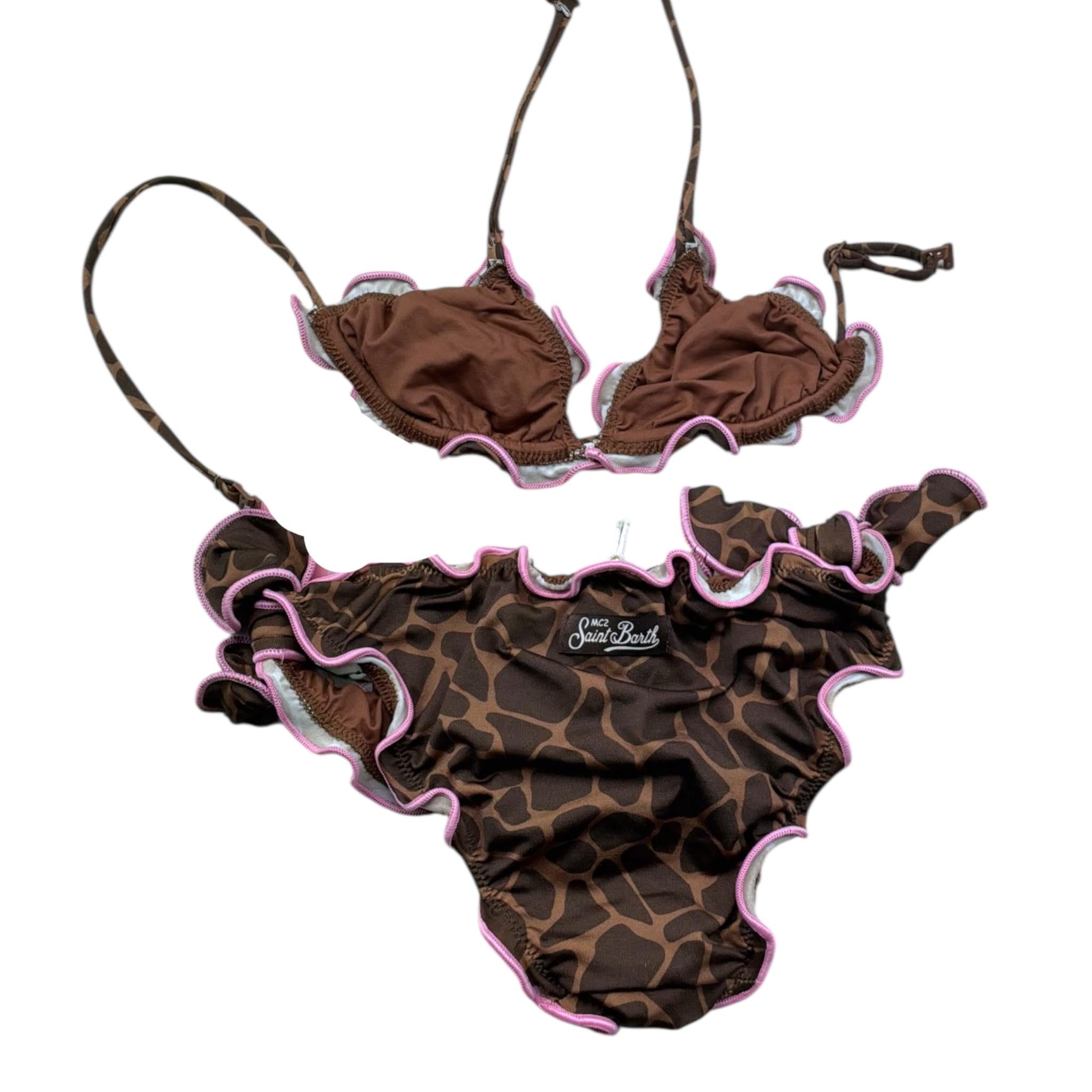 Saint Barth Costume 2 Pezzi Slip-Triangolo per Bambina CRIS009 MARRONE SAINT BARTH 