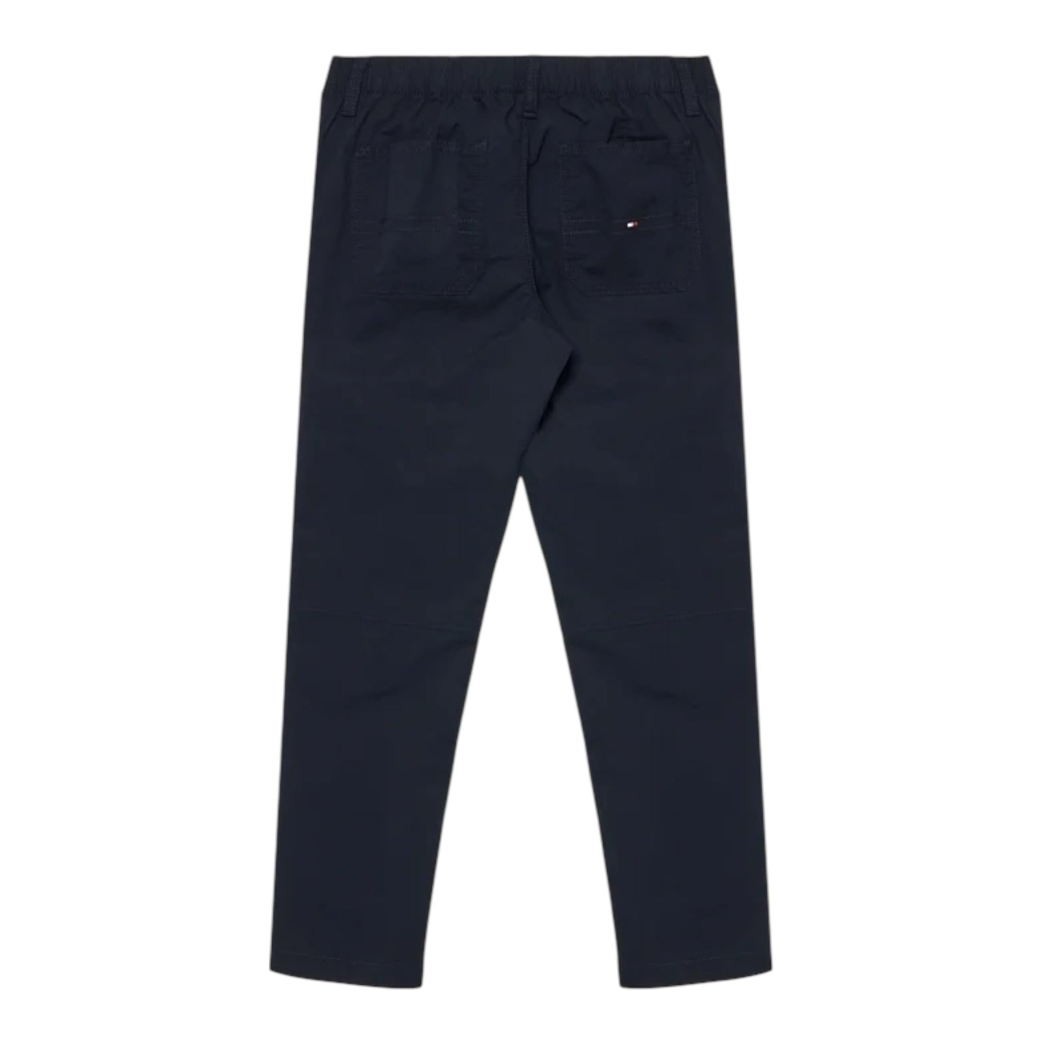 TOMMY HILFIGER pantalone tinta unita con cerniere Blu per Bambino KB0KB09122 BLU TOMMY HILFIGER 