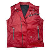 Patriot Sleeveless Jacket Solid Color Red For Boys