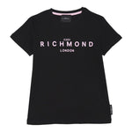 John Richmond T-Shirt Girocollo Tinta Unita con Stampa per Neonata RIP25002TSXXX NERO JOHN RICHMOND 