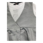 NAIDA set gilet-shirt bicolore Bianco/grigio per Bambina NACO035 BIANCO/GRIGIO NAIDA 