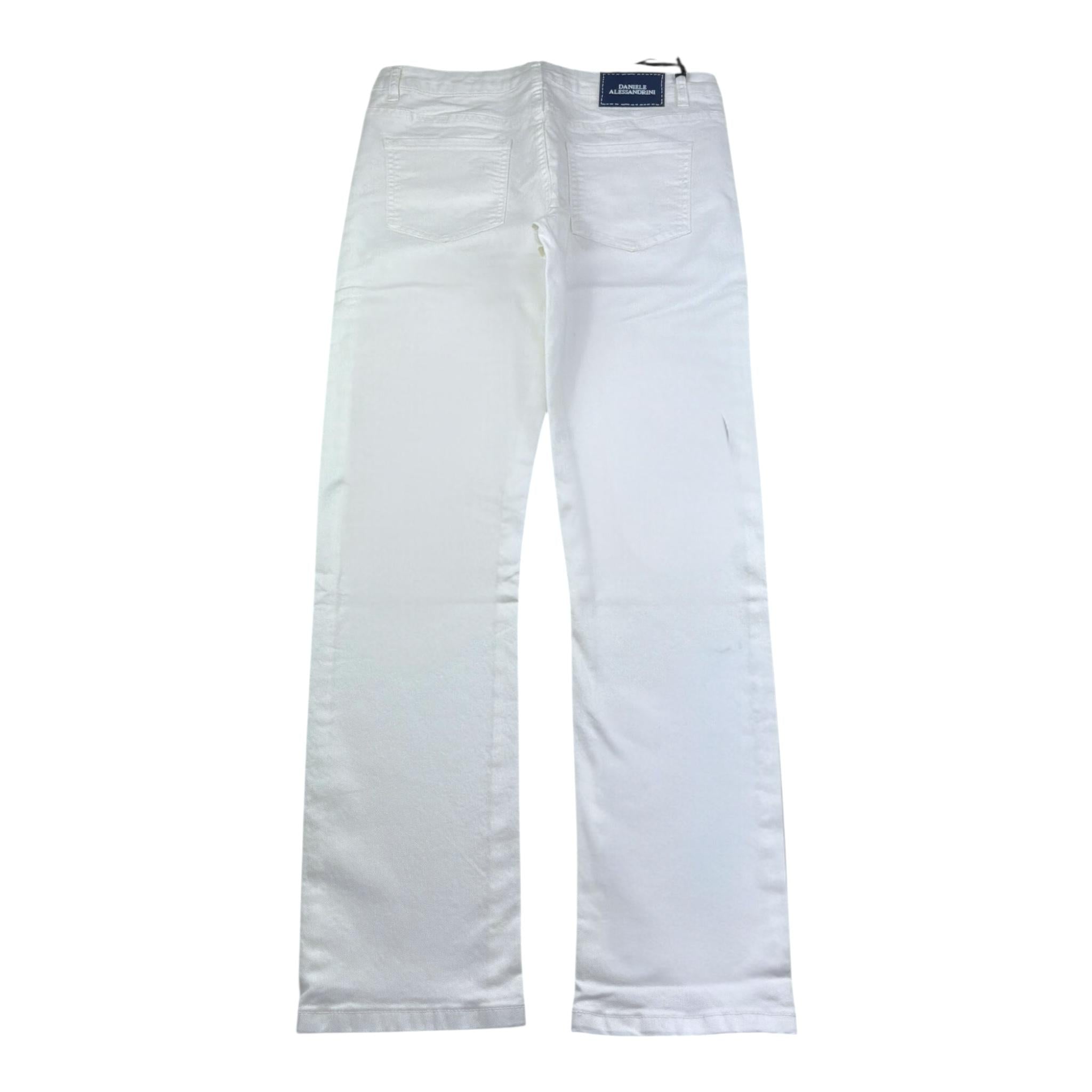 Daniele Alessandrini Jeans Tinta Unita 5 Tasche per Bambino 1235P00249 BIANCO DANIELE ALESSANDRINI 
