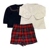 MAC ILUSIO'N completo 3 pezzi maglia-camicia-short Blu per Neonata 9531 BLU MAC ILUSIO'N 